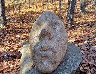 sculpted head from nh